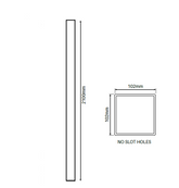 102mm x 102mm Full post 'No slot holes' - Semi Privacy, 2100mm Long, 7 Year Warranty